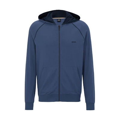 HUGO BOSS Slim Fit Blue Hoodie Jacket with Zipper 50469581-475