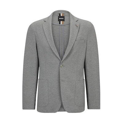 HUGO BOSS Slim Fit Button Long-Sleeve Jacket - Gray 50499417-041