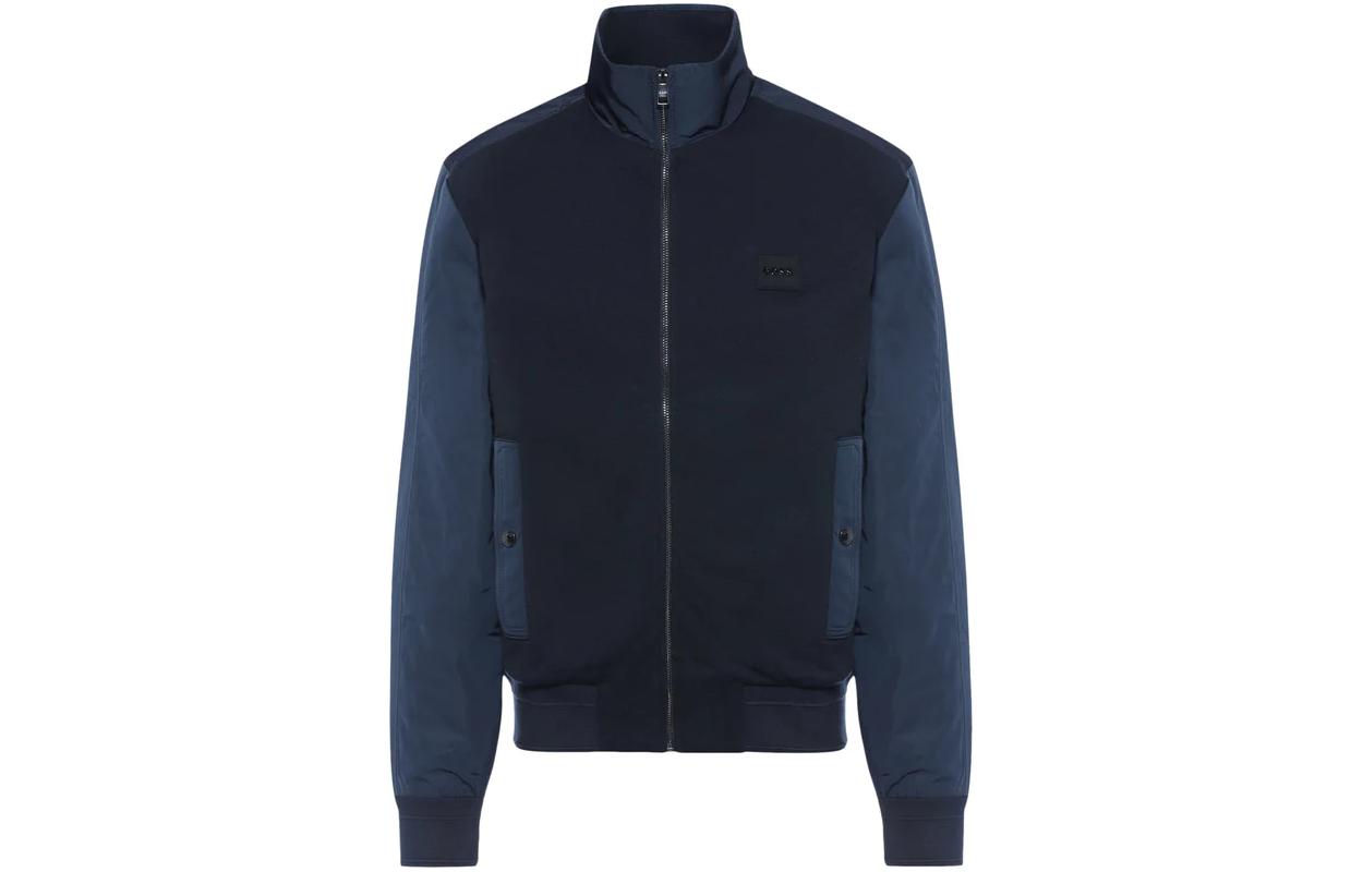 HUGO BOSS Slim Fit Colorblock Zip Jacket - Blue 50508858-404