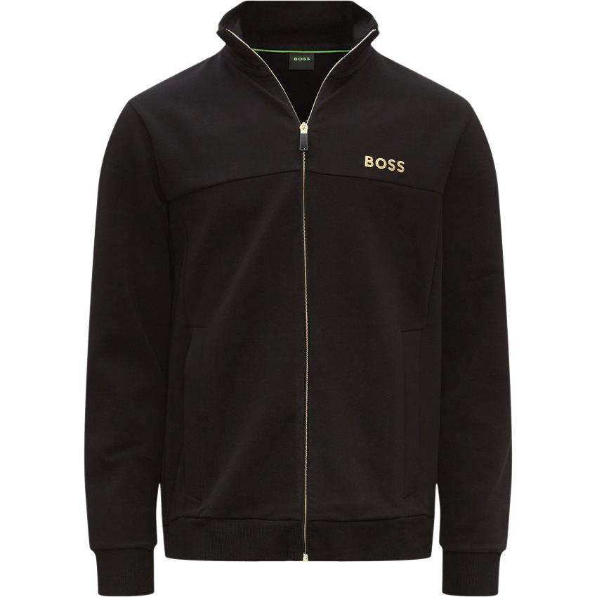 HUGO BOSS Slim Fit Crew Neck Letter Print Long Sleeve Jacket Black 50482899-059