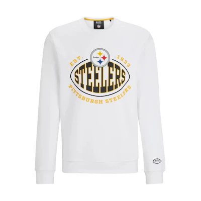 HUGO BOSS Slim Fit Crewneck Lettering Sweatshirt White 50504600-114