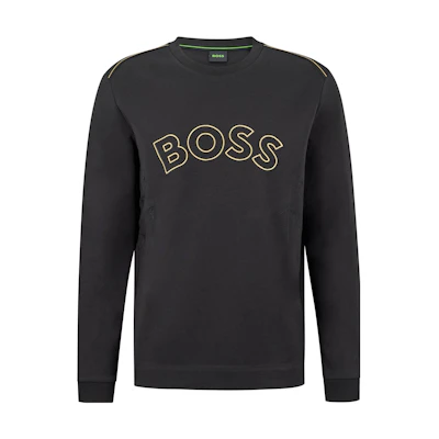 HUGO BOSS Slim Fit Crewneck Long Sleeve Sweatshirt Black 50484159-001