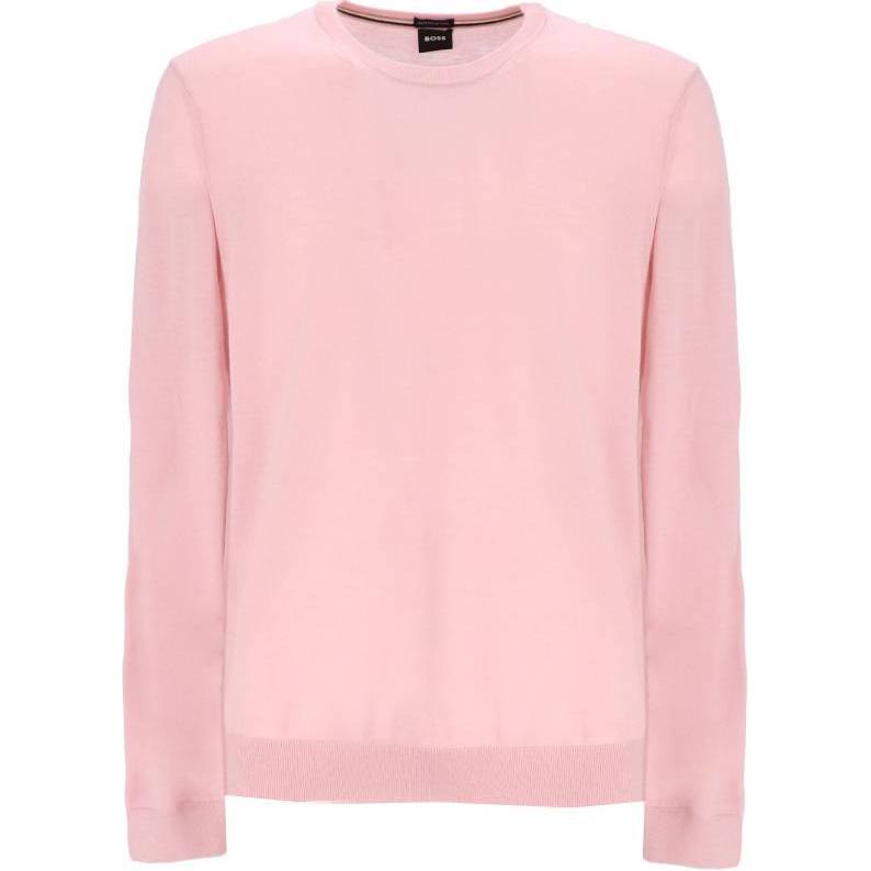 HUGO BOSS Slim Fit Crewneck Long Sleeve Sweatshirt Men’s Light Pink 50468239-682