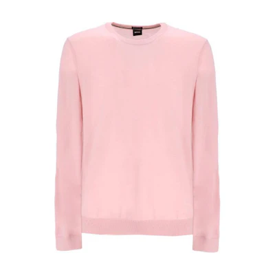 HUGO BOSS Slim Fit Crewneck Long Sleeve Sweatshirt Men’s Light Pink 50468239-682