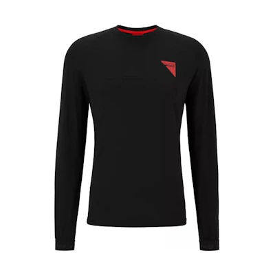 HUGO BOSS Slim Fit Crewneck Pullover Sweatshirt Black 50475916-001