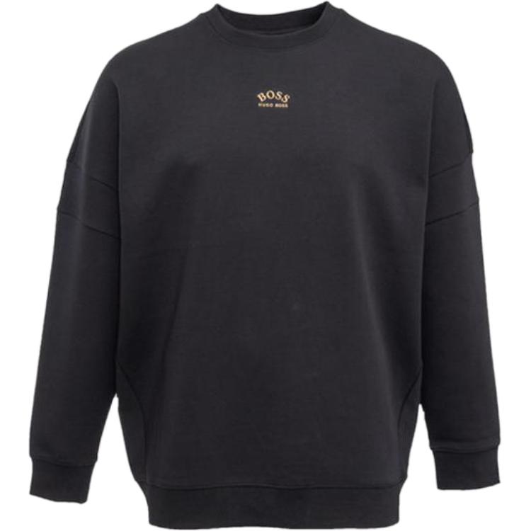 HUGO BOSS Slim Fit Crewneck Sweatshirt Black Long Sleeve 19234180-06L