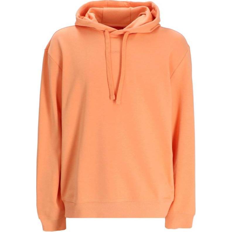 HUGO BOSS Slim Fit Drawstring Hoodie Orange Long Sleeve Sweatshirt 50486478-811