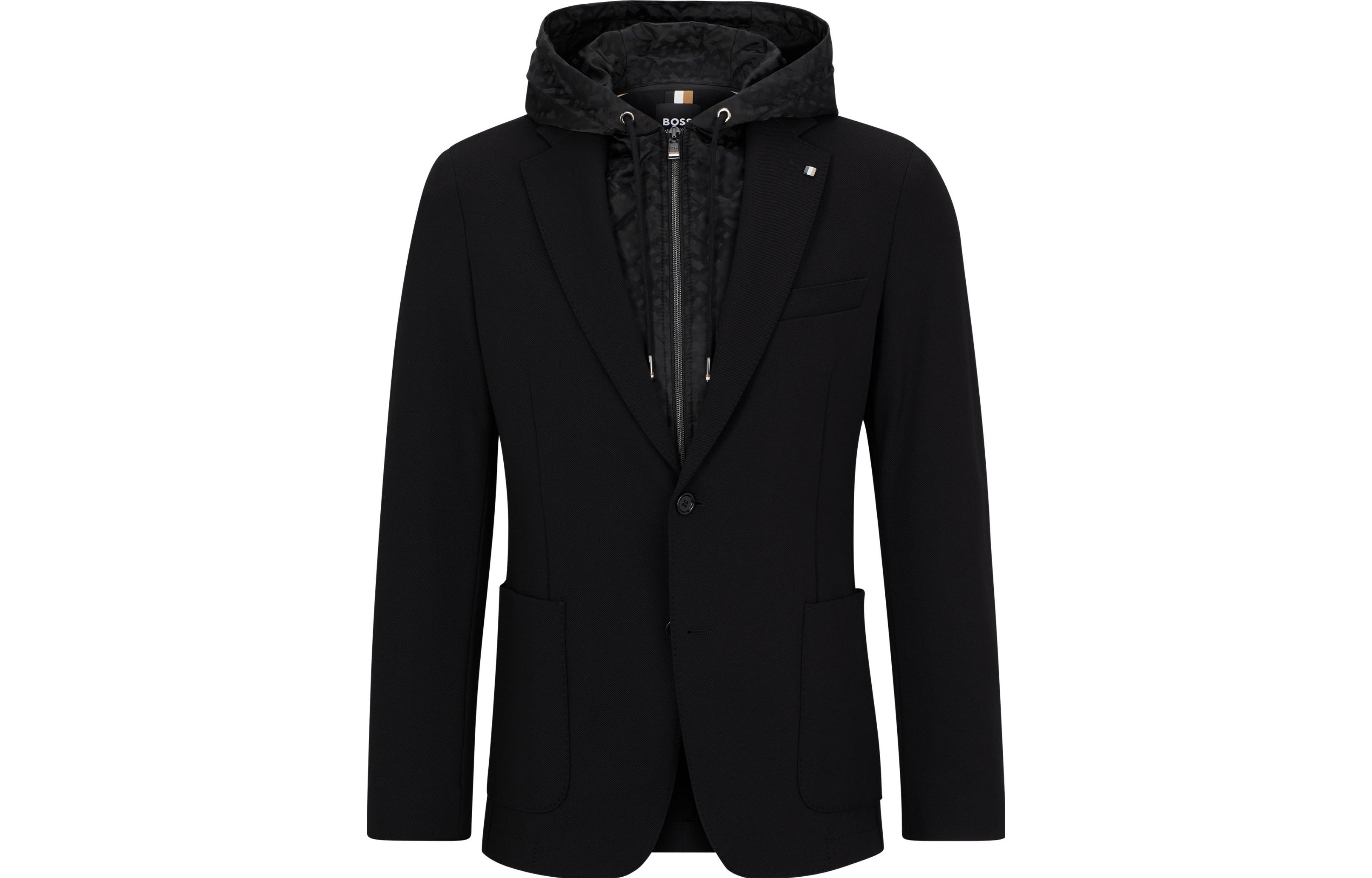 HUGO BOSS Slim Fit Hooded Jacket Black 50497262-001