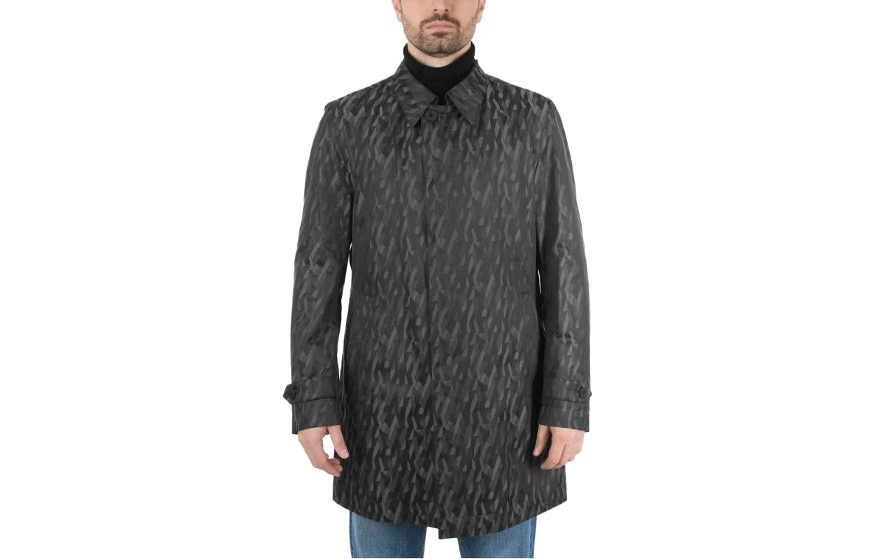 HUGO BOSS Slim Fit Jacket with Subtle Pattern - Gray 50332451-101