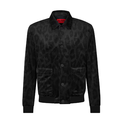 HUGO BOSS Slim Fit Jacquard Notched Lapel Jacket Black 50483171-001