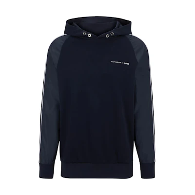 HUGO BOSS Slim Fit Logo Hoodie - Navy Blue 50486255-404