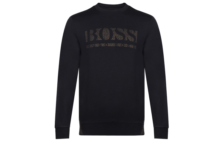 Order HUGO BOSS Baju Slim Fit Logo Mosaic FW21 Hitam 50456419-001