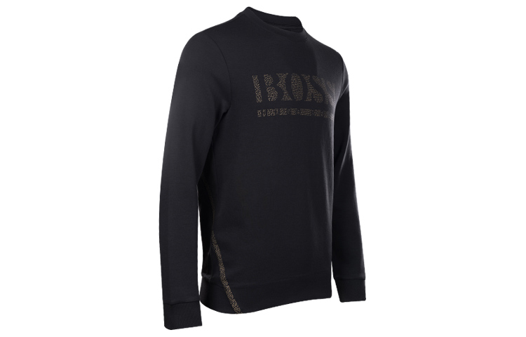 Purchase HUGO BOSS Baju Slim Fit Logo Mosaic FW21 Hitam 50456419-001