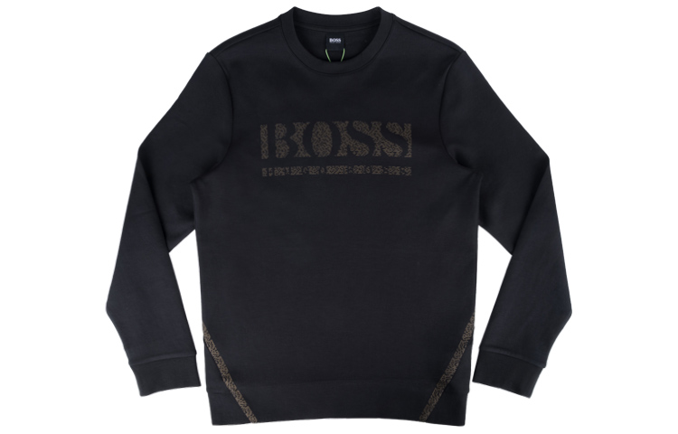 Details for HUGO BOSS Baju Slim Fit Logo Mosaic FW21 Hitam 50456419-001