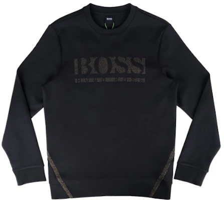 HUGO BOSS Baju Slim Fit Logo Mosaic FW21 Hitam 50456419-001 Details for HUGO BOSS Baju Slim Fit Logo Mosaic FW21 Hitam 50456419-001