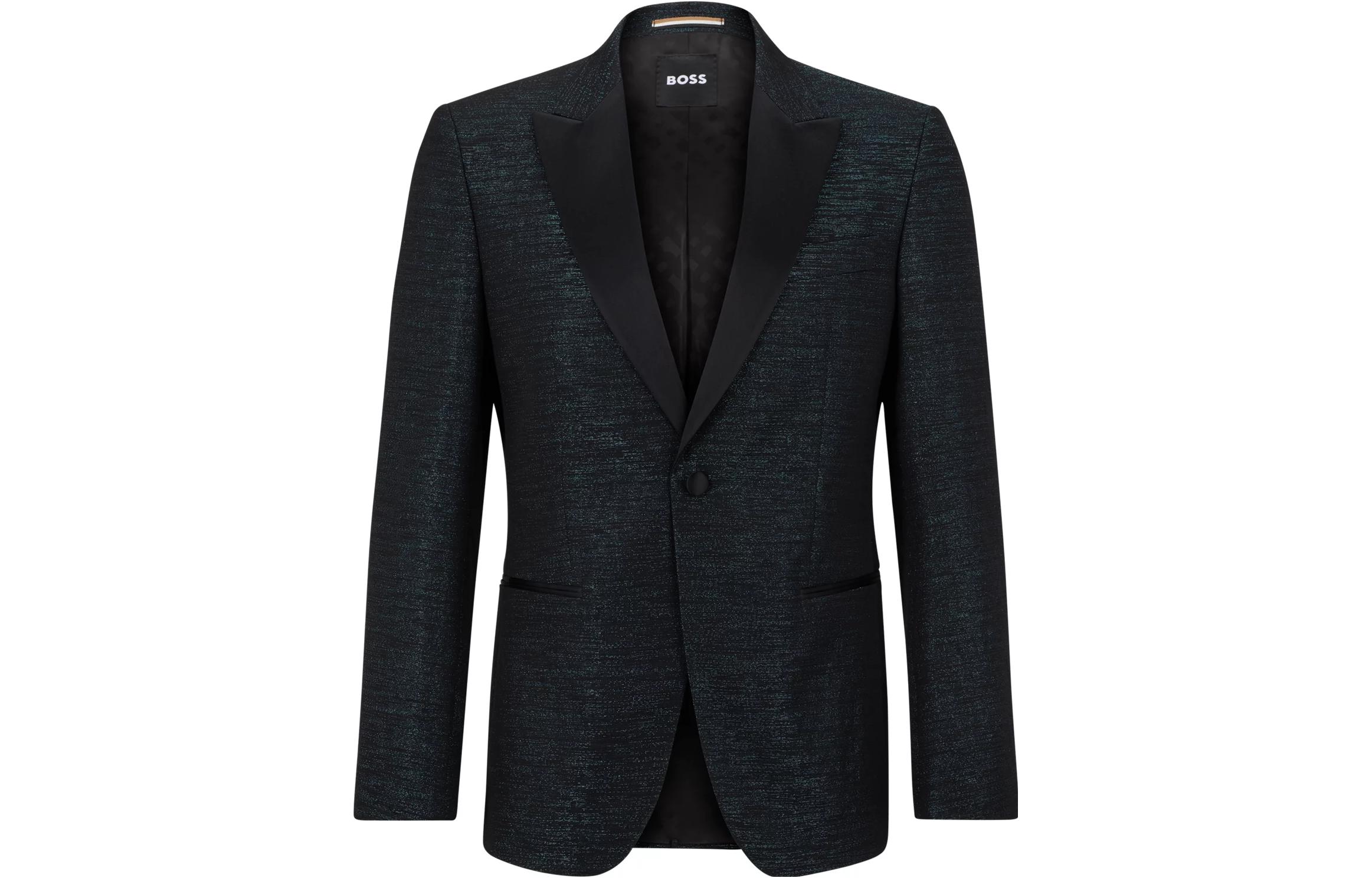HUGO BOSS Slim Fit Single-Breasted Black Jacket 50484883-445
