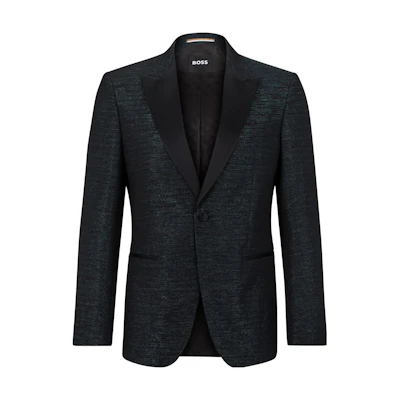 HUGO BOSS Slim Fit Single-Breasted Black Jacket 50484883-445