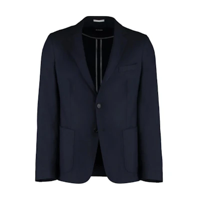 HUGO BOSS Slim Fit Single-Breasted Jacket Navy Blue Long Sleeve 50502519-404