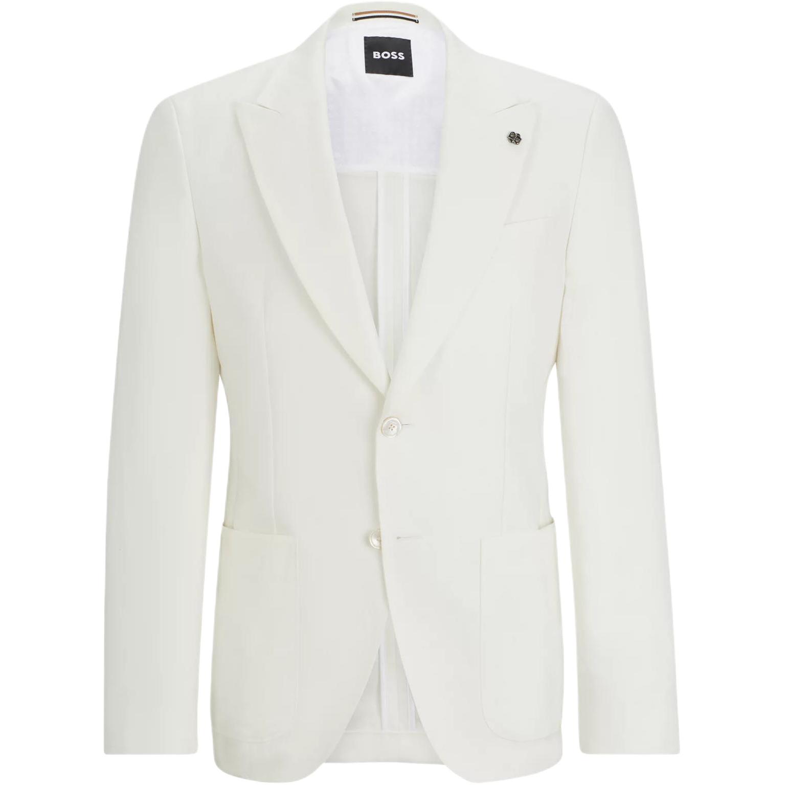 HUGO BOSS Slim Fit Single-Breasted White Jacket 50514635-100