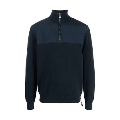 HUGO BOSS Slim Fit Zip-Up Jacket Navy Blue Long Sleeve 50482295-404