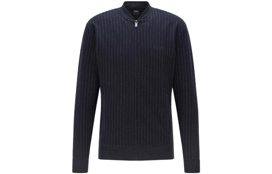 HUGO BOSS Slim Striped Zip Jacket - Dark Navy 50460422-403