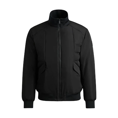 HUGO BOSS Solid Black High-Neck Zip-Up Long-Sleeve Jacket 50519279-001
