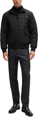 HUGO BOSS 黑色高領拉鍊長袖外套 50519279-001 Lookbook HUGO BOSS 黑色高領拉鍊長袖外套 50519279-001