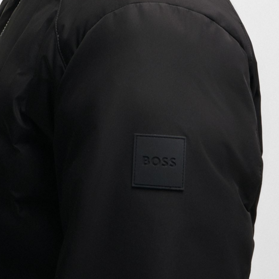 Sizing HUGO BOSS 黑色高領拉鍊長袖外套 50519279-001