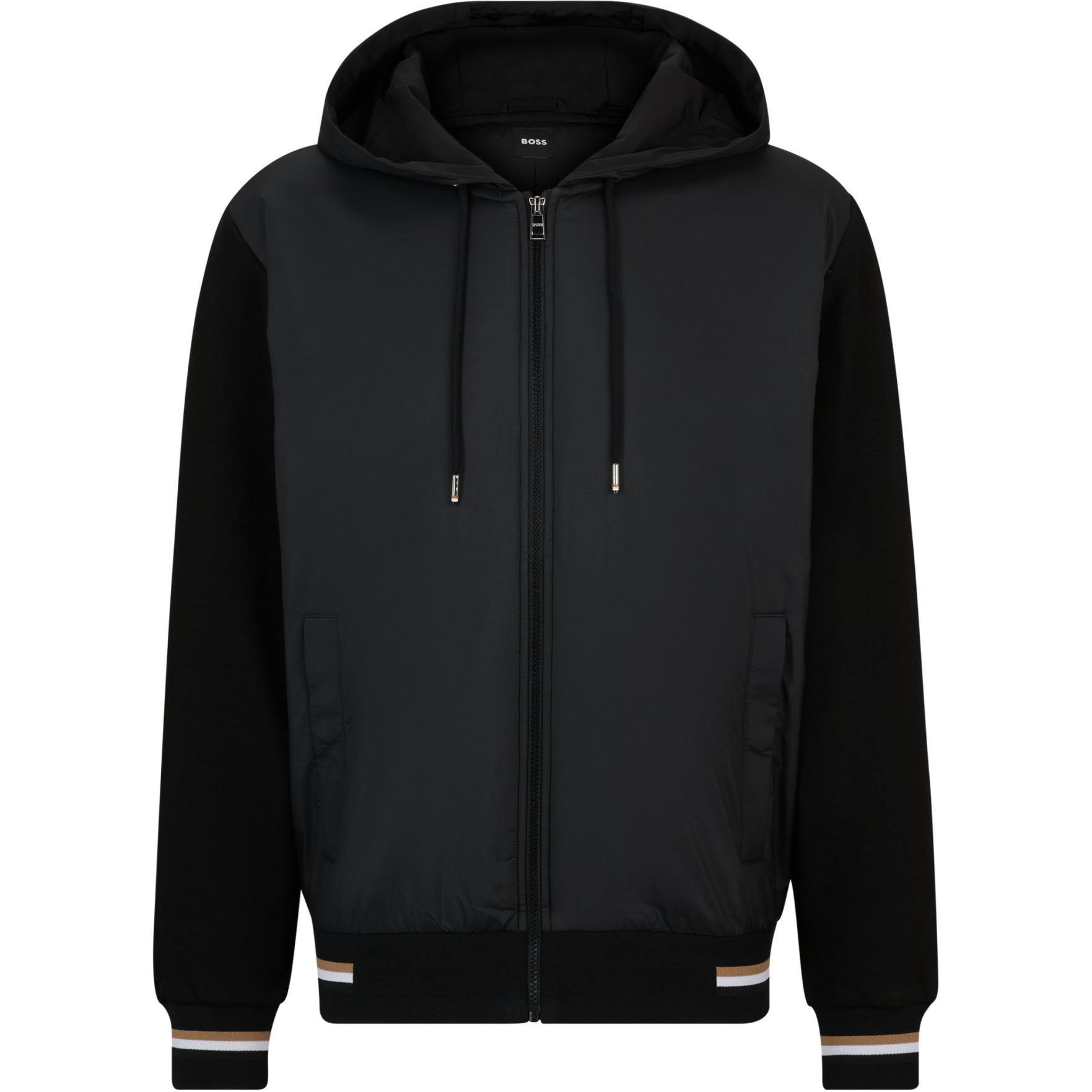 HUGO BOSS Solid Black Hooded Jacket 50505792001