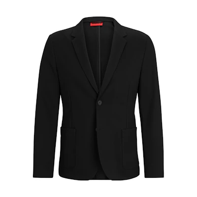HUGO BOSS Solid Black Long-Sleeve Collar Jacket 50497109-001
