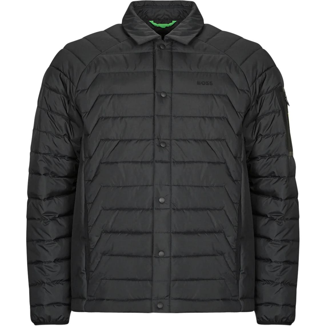 HUGO BOSS Solid Black Single-Breasted Raglan Long-Sleeve  Jacket 50527350-001