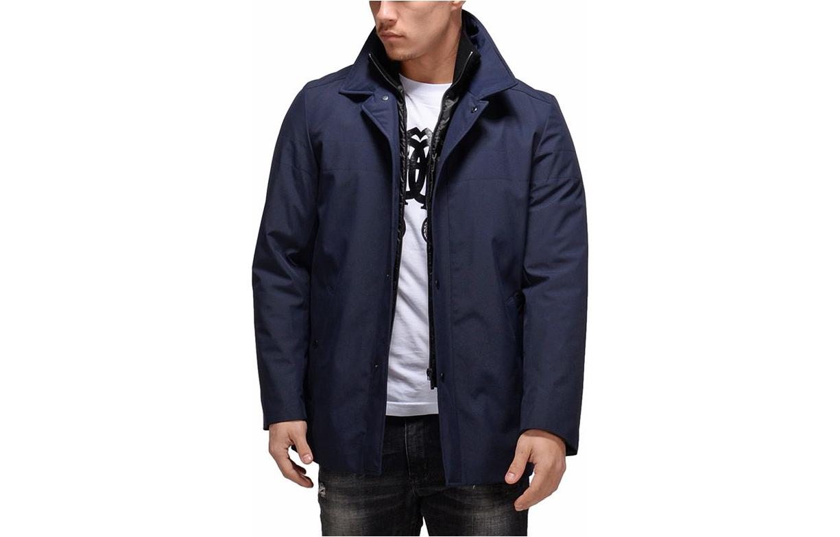 HUGO BOSS Solid Blue Casual Zip-Up Jacket 50411500-540