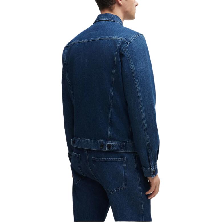 Purchase 雨果博斯 纯蓝色牛仔夹克 休闲长袖扣扣衬外套 50520588-425