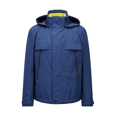 HUGO BOSS Solid Blue Hooded Zip-Up Jacket 50459413-407