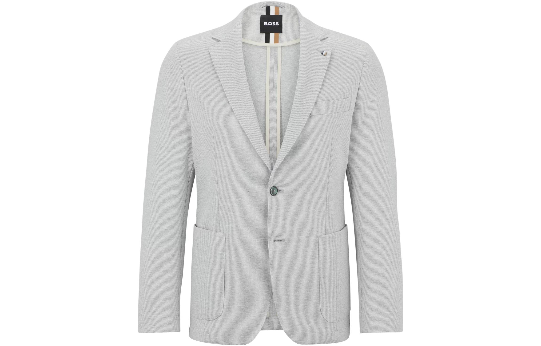 HUGO BOSS Solid Casual Blazer Jacket - Gray 50489396-041