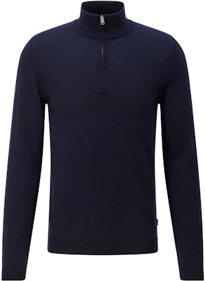 HUGO BOSS Solid Color Casual Stand Collar Long Sleeve Knit Shirt Men 50298544-001 Order HUGO BOSS Solid Color Casual Stand Collar Long Sleeve Knit Shirt Men 50298544-001