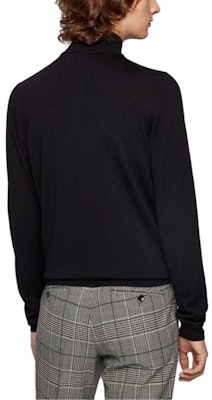 HUGO BOSS Solid Color Casual Stand Collar Long Sleeve Knit Shirt Men 50298544-001 Cheap HUGO BOSS Solid Color Casual Stand Collar Long Sleeve Knit Shirt Men 50298544-001