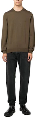 HUGO BOSS 男士純色圓領長袖棕色休閒運動衫 50476364-361 Lookbook HUGO BOSS 男士純色圓領長袖棕色休閒運動衫 50476364-361