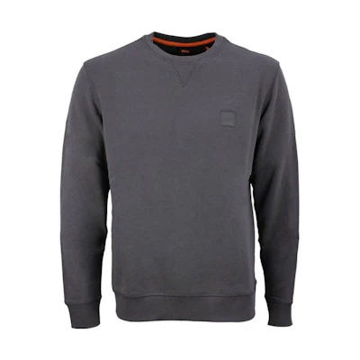 HUGO BOSS Solid Color Crewneck Pullover Sweatshirt Men’s Dark Grey 50468443-022