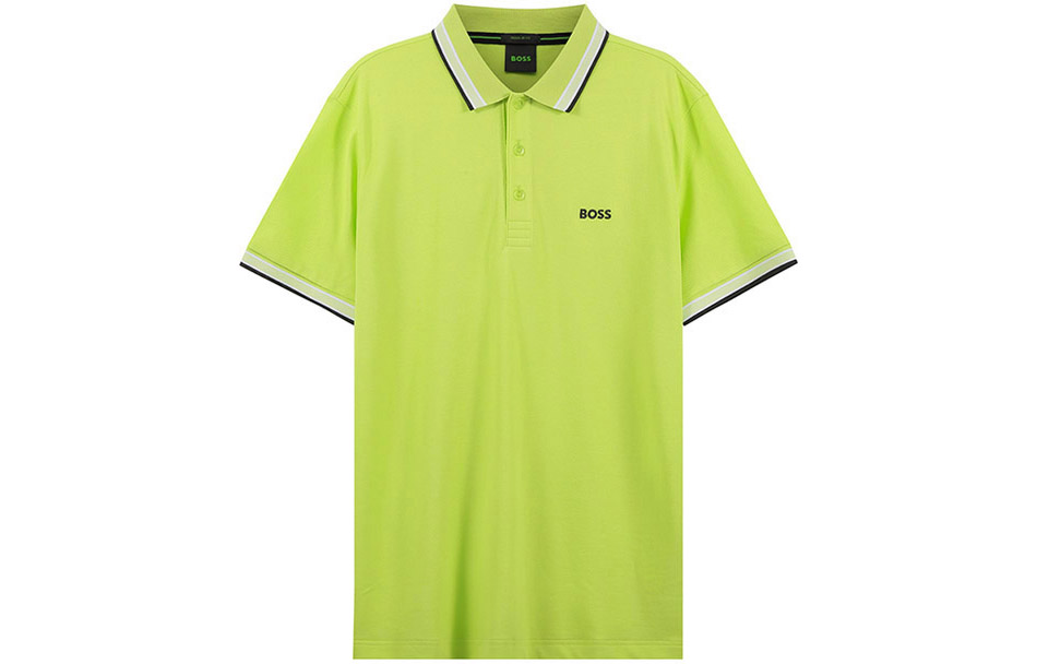 HUGO BOSS Solid Color Embroidered Logo Polo Shirt Short Sleeve 50468983-325