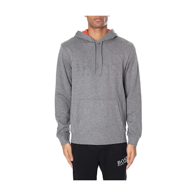 HUGO BOSS Solid Color Hooded Sweatshirt Grey 50399402-031