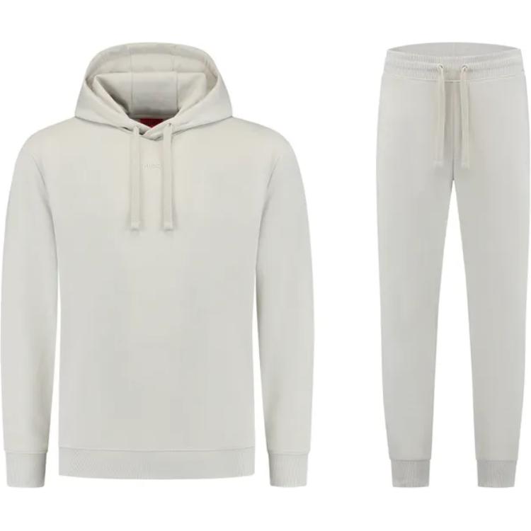 HUGO BOSS Solid Color Hoodie & Sweatpants Set Mens Grey 50492581-055