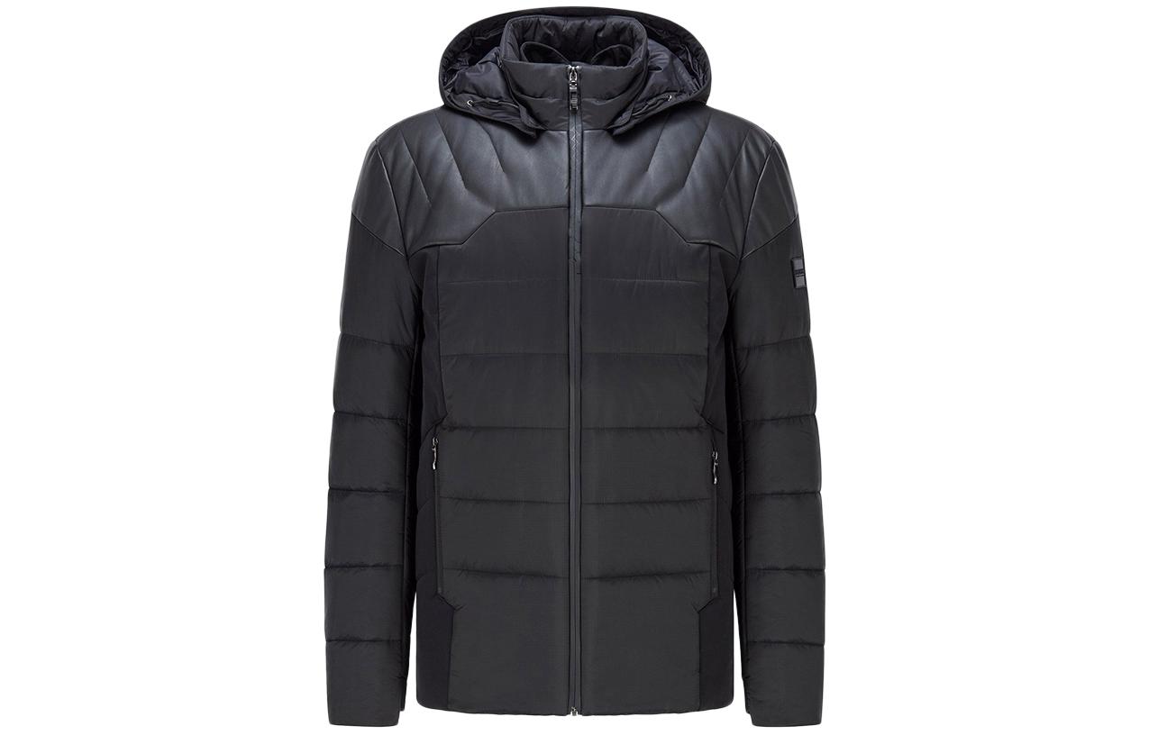 HUGO BOSS Solid Color Jacket with Detachable Hood 50460069-001