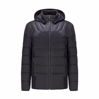 HUGO BOSS Solid Color Jacket with Detachable Hood 50460069-001