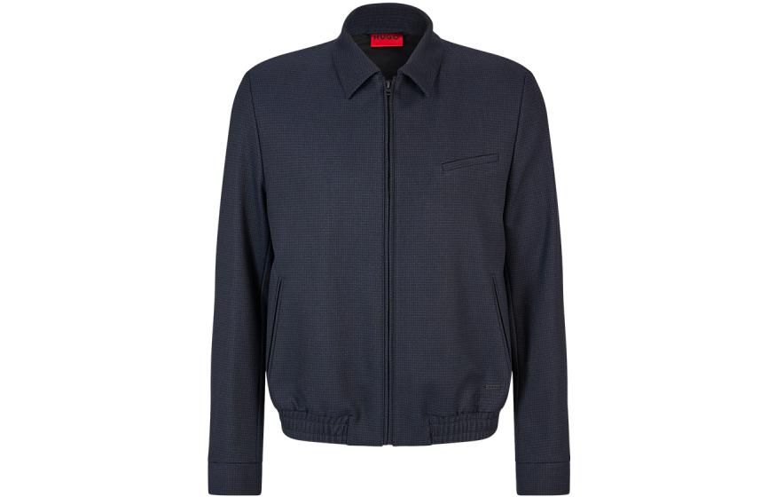 HUGO BOSS Solid Color Long-Sleeve Jacket Deep Blue 50479652-405