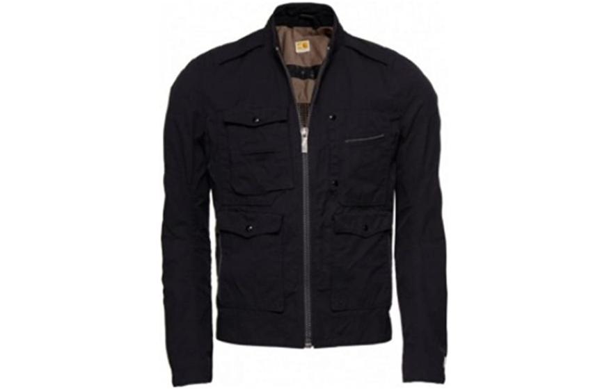 HUGO BOSS Solid Color Long-Sleeve Work Jacket - Black 50195704-001