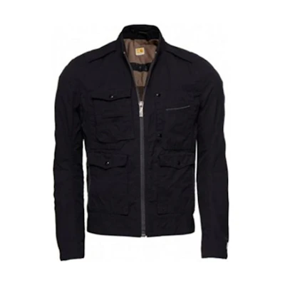 HUGO BOSS Solid Color Long-Sleeve Work Jacket - Black 50195704-001
