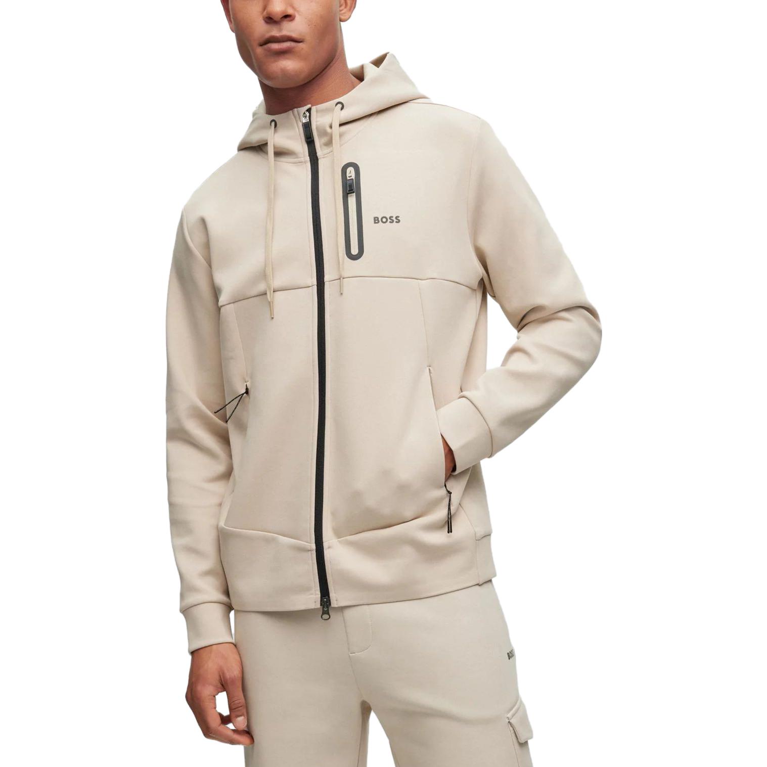 HUGO BOSS Solid Color Loose Fit Hoodie Light Beige 50493468-269 圖 4