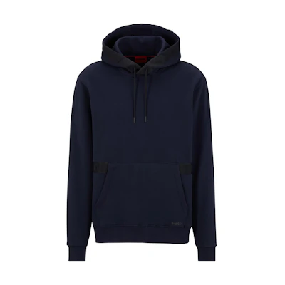 HUGO BOSS Solid Color Loose Fit Hoodie Long Sleeve - Deep Blue 50475337-405