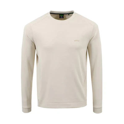 HUGO BOSS Solid Color Pullover Sweatshirt with Logo Design 50474192-131